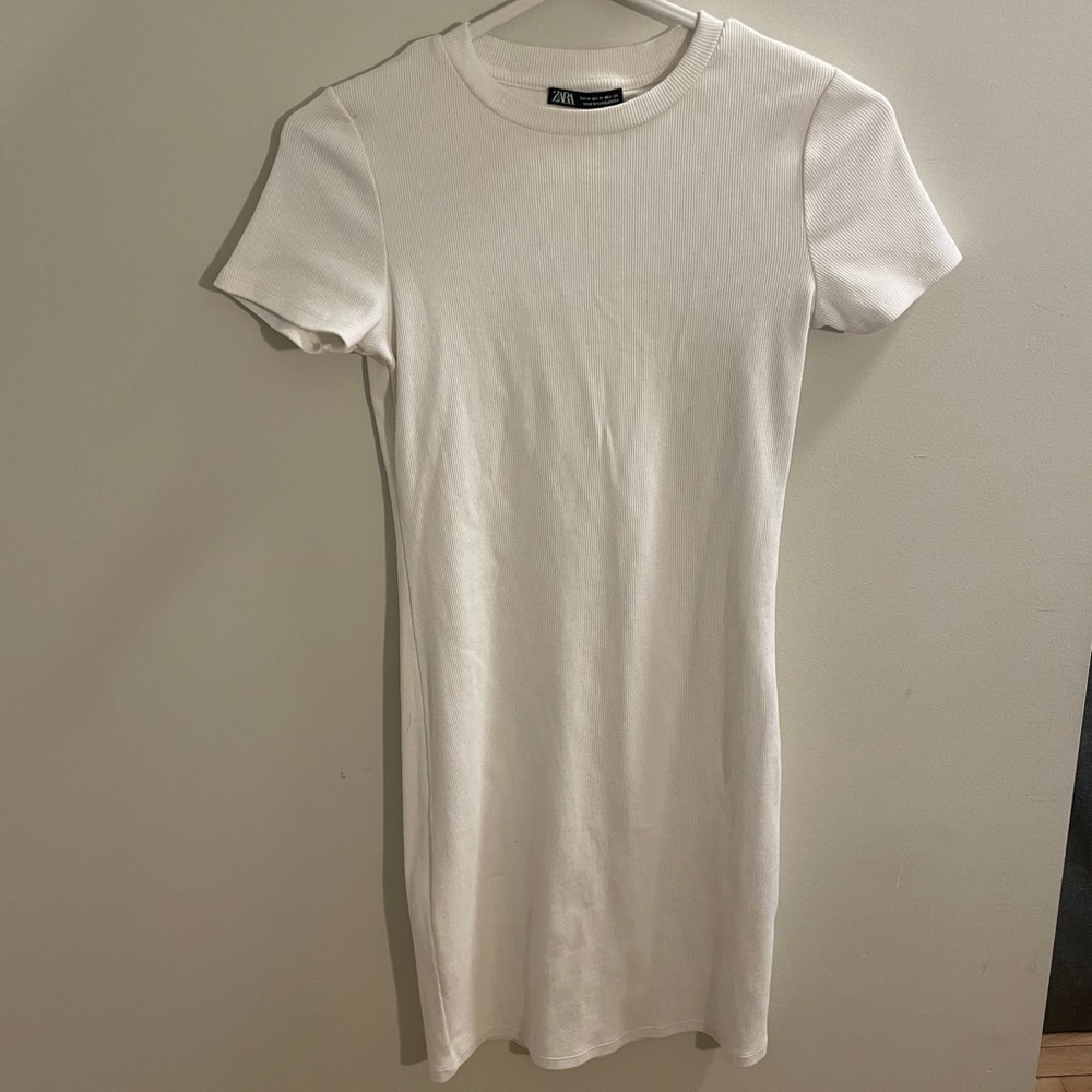 Zara white bodycon mini dress size S